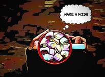 Felicidad relativa en rojo